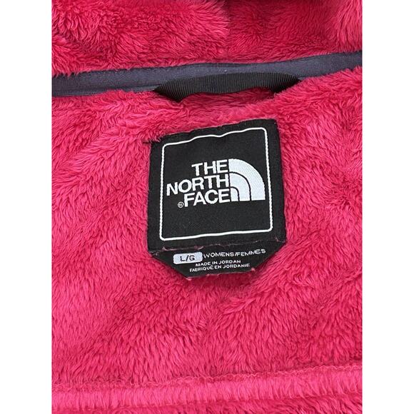 The North Face Oso Fleece Hoodie Jacket Womens Size L Hot Pink Full Zip - Picture 5 of 6